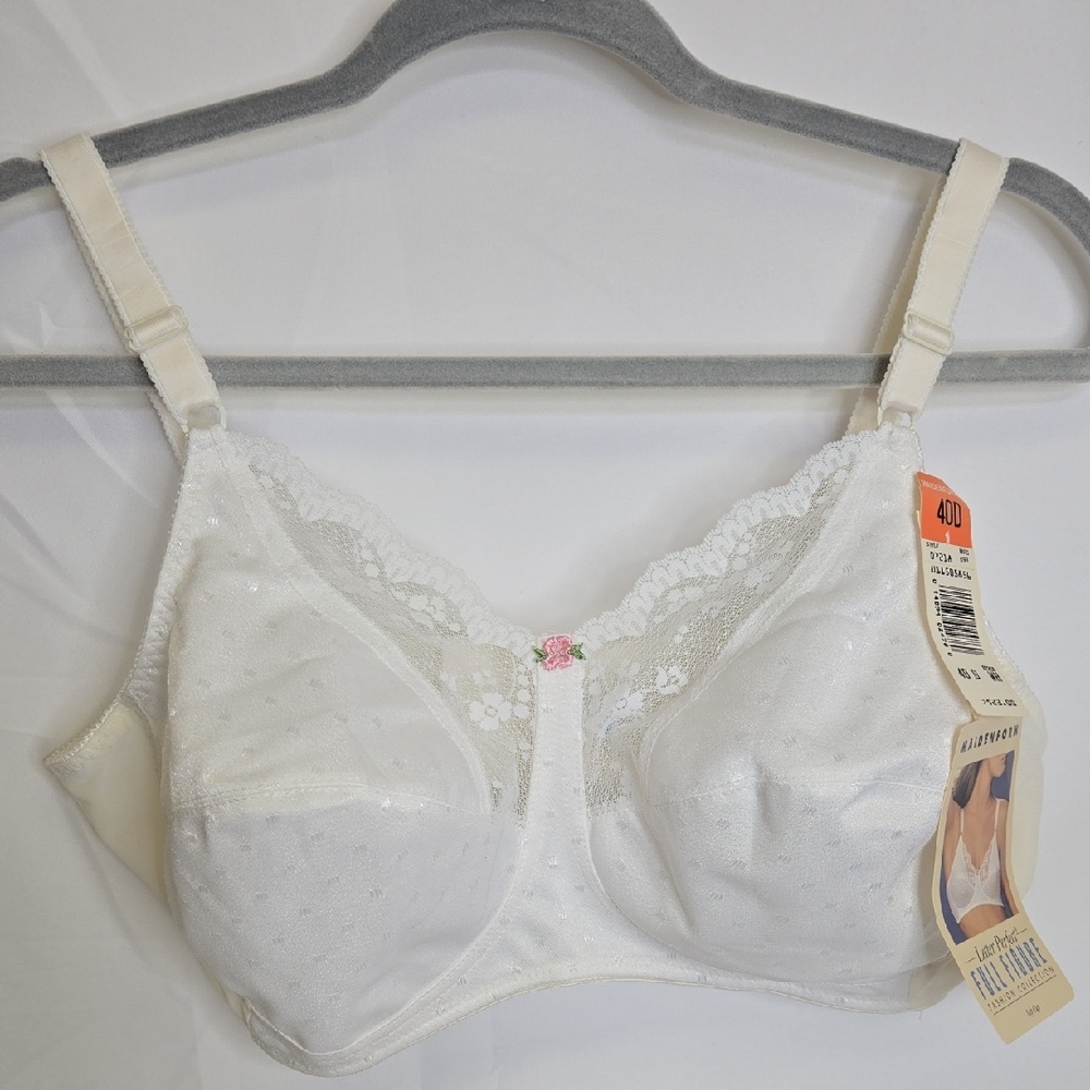 Maidenform Letter Perfect Full Figure Fashion Collection 07218 White 40D NEW